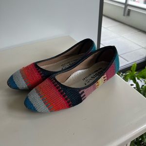 Kilim design ballet flats